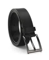 Ted Baker Men's All-over Logo "t" Leather Belt In Black