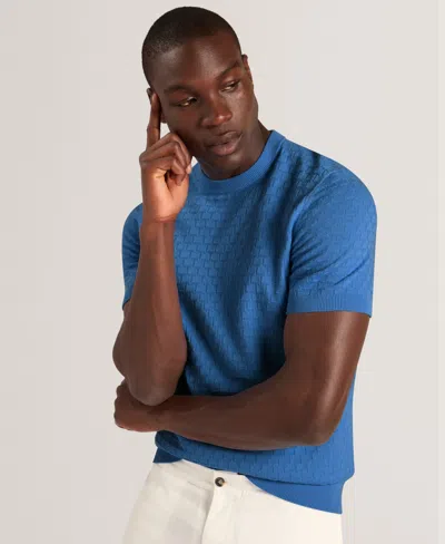 Ted Baker Ingvi Short Sleeve Cotton Wool Tee In Blue
