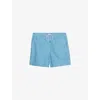 Ted Baker Mens Brt-blue Popov Geometric-print Recycled-polyester Swim Shorts