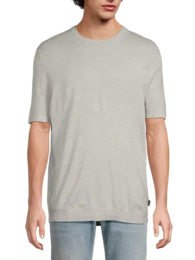 Ted Baker Men's Crewneck Rib-knit T-shirt In Gray