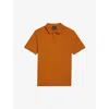 Ted Baker Mens Dk-orange Zeiter Slim-fit Cotton Polo Shirt