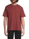 Ted Baker Men's Drop Needle Ribbed Cotton-blend T-shirt In Burgundy
