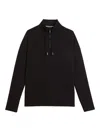 Ted Baker Men Drovers Cotton Half Zip Pullover Sweater In Black In Black