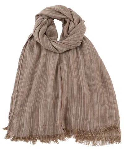 Ted Baker Men's Fringe Textured-rib Scarf In Tan