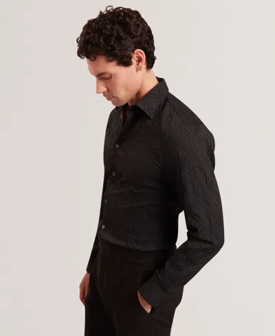 Ted Baker Men's Fynran Point Collar Shirt In Black
