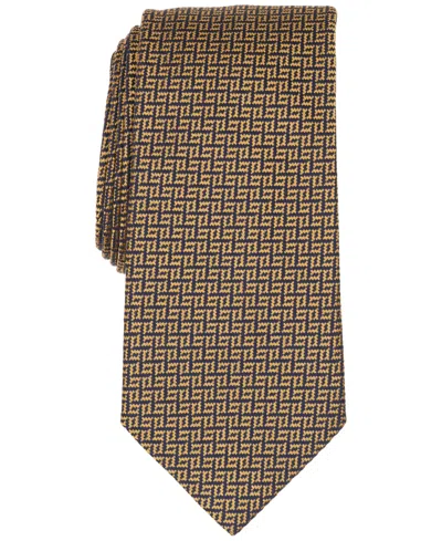 Ted Baker Men's Geometric Classic Tie In Yellow