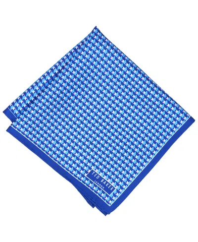 Ted Baker Men's Geometric Pattern Pocket Square In Blue