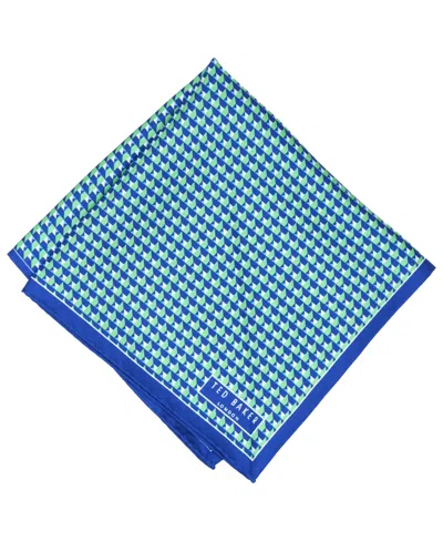 Ted Baker Men's Geometric Pattern Pocket Square In Blue