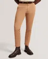 Ted Baker Howeton Slim Stretch Cotton Chino Pant In Brown