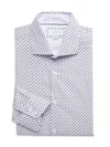 Ted Baker Men's Medallion Print Slim Fit Cotton Blend Dress Shirt