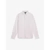 Ted Baker Mens Mid-pink Romeos Long-sleeve Regular-fit Linen-blend Shirt