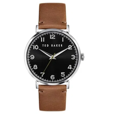 Ted Baker Men's Phylipa Gents Black Dial Watch In Brown