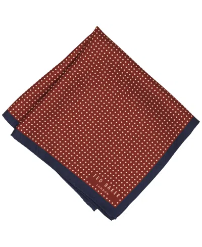 Ted Baker Men's Pin Dot Pocket Square In Burgundy