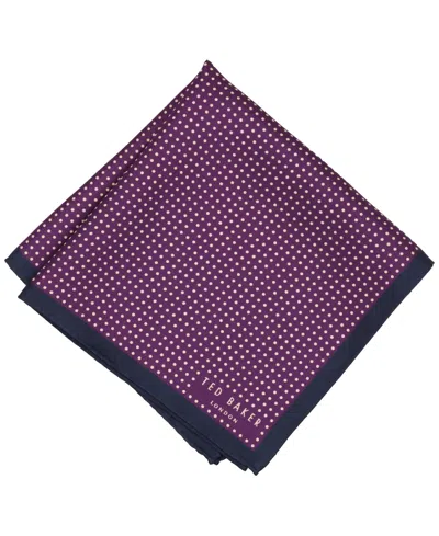 Ted Baker Men's Pin Dot Pocket Square In Purple