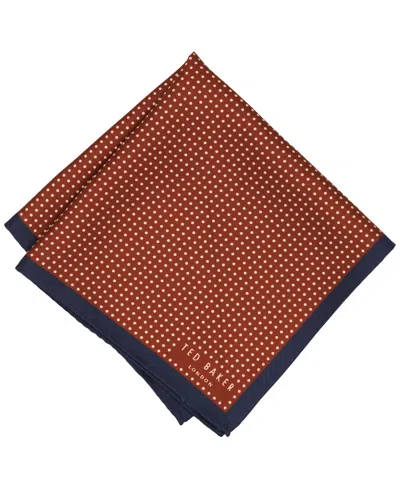 Ted Baker Men's Pin Dot Pocket Square In Rust