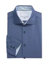 Ted Baker Men's Printed Cotton Slim-fit Dress Shirt In Blue White