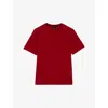 Ted Baker Mens Red Tywinn Regular-fit Short-sleeve Cotton T-shirt