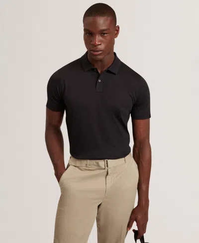 Ted Baker Men's Regular Fit Soft Touch Polo Shirt In Black