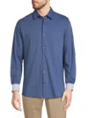 Ted Baker Men's Rigby Contrast Trim Pique Sport Shirt In Dark Blue