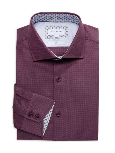 Ted Baker Men's Slim-fit Plaid Dress Shirt