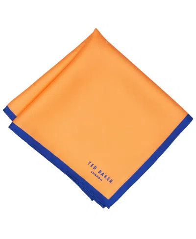 Ted Baker Men's Solid Pocket Square In Orange
