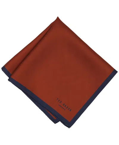 Ted Baker Men's Solid Pocket Square In Rust