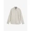 Ted Baker Mens Stone Romeos Long-sleeve Regular-fit Linen-blend Shirt