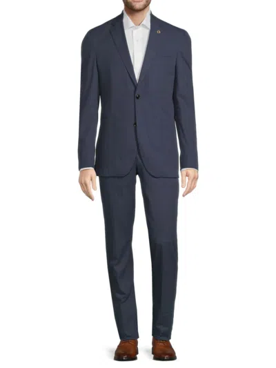 Ted Baker Men's Tampa Cotton Blend Suit In Blue Grey