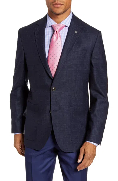 Ted Baker Men's  London Kyle Trim Fit Solid Wool Sport Coat, Size 46 L - Blue