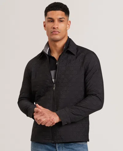 Ted Baker Men's Thova Quilted Point Collar Jacket In Black