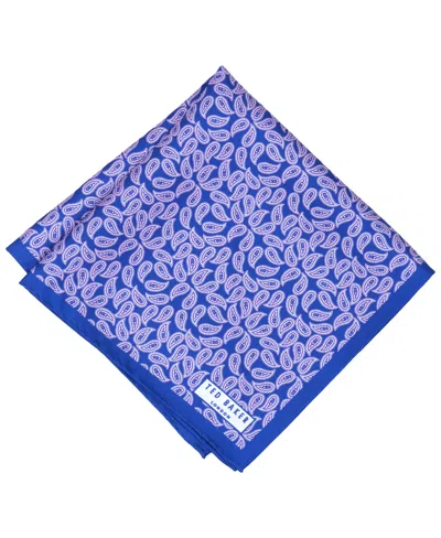 Ted Baker Men's Tossed Pine Pattern Pocket Square In Blue