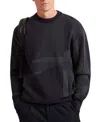 Ted Baker Wilan Abstract Crewneck Sweater In Black