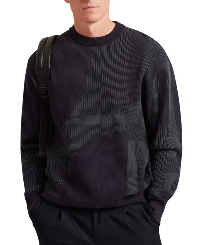 Ted Baker Men's Wilan Crewneck Long Sleeve Sweater In Black