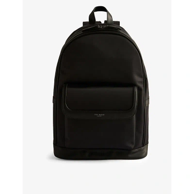 Ted Baker Mens Black Jackks Branded Nylon Backpack