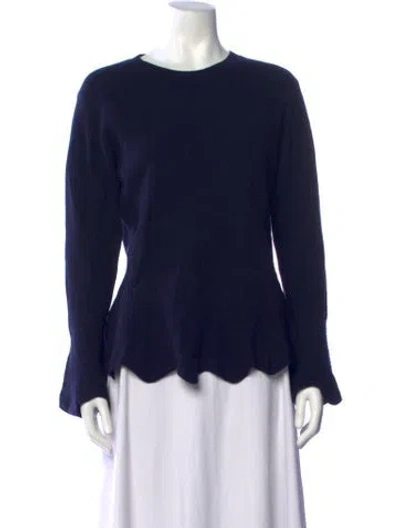 Pre-owned Ted Baker Merino Wool Crew Neck Sweater In Blue