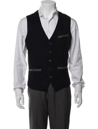 Pre-owned Ted Baker Merino Wool Vest In Purple