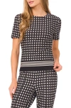 Ted Baker Midge Geo Print Knit Top In Multi