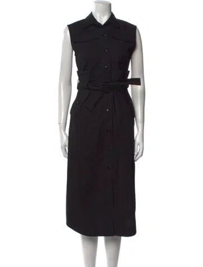Pre-owned Ted Baker Midi Length Dress In Black