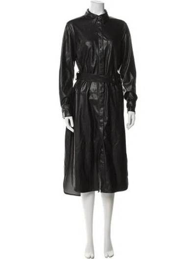 Pre-owned Ted Baker Midi Length Dress In Black