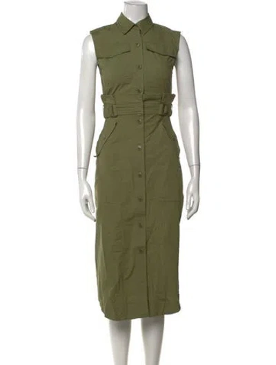 Pre-owned Ted Baker Midi Length Dress In Green