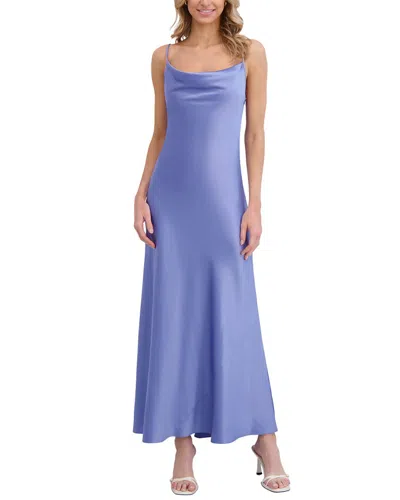 Ted Baker Midi Silk Slip Dress In Blue