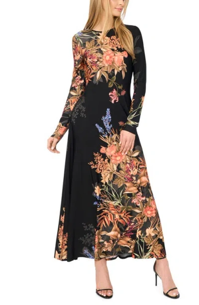 Ted Baker Millie Floral Jersey Maxi Dress In Black