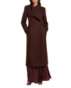 Ted Baker Mindee Wool Blend Coat In Brown