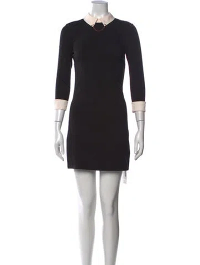 Pre-owned Ted Baker Mini Dress In Black/white