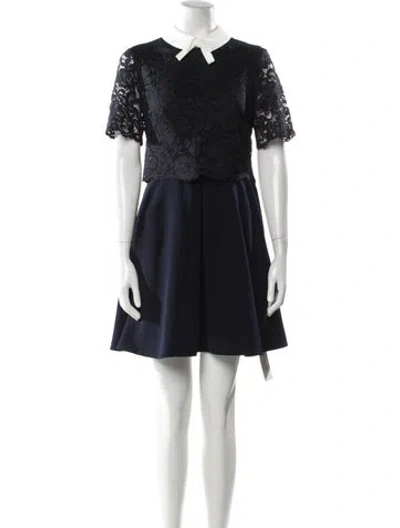Pre-owned Ted Baker Mini Dress In Blue
