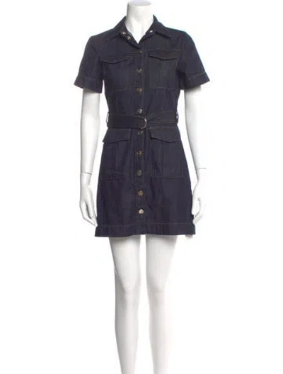 Pre-owned Ted Baker Mini Dress In Blue