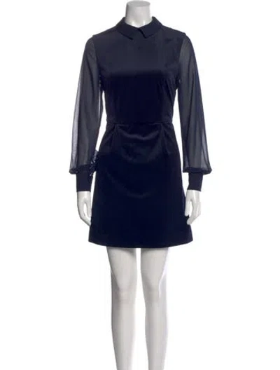 Pre-owned Ted Baker Mini Dress In Blue