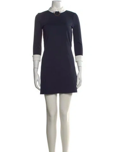 Pre-owned Ted Baker Mini Dress In Blue