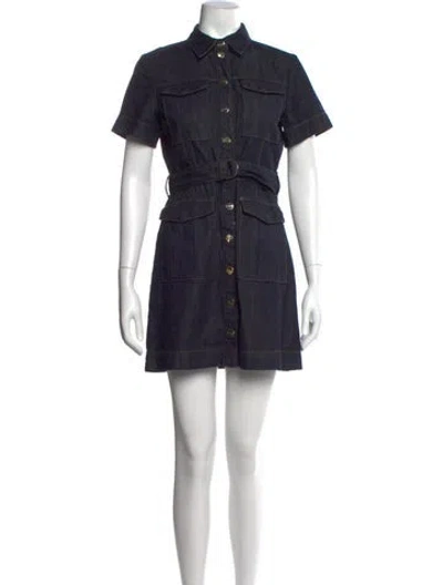 Pre-owned Ted Baker Mini Dress In Blue