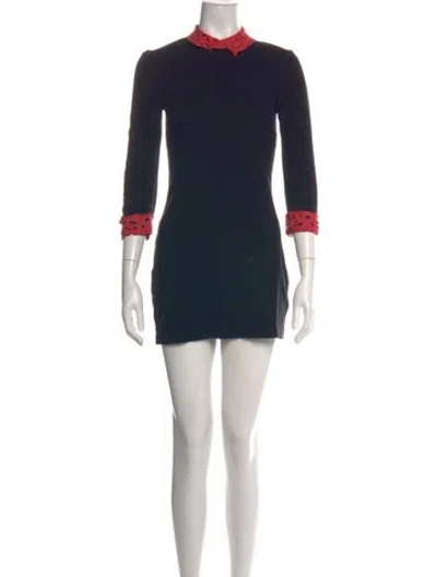 Pre-owned Ted Baker Mini Dress In Blue